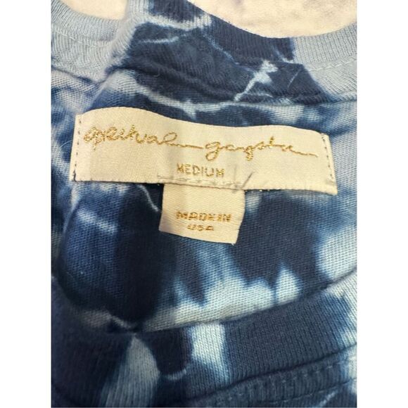 Spiritual Gangster Varsity Muscle Tank Top in Blue Tie Dye Size Medium - Picture 3 of 5